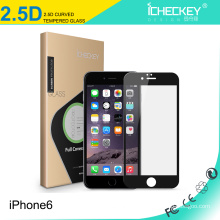 En stock ! Protector de cristal moderado huella digital anti de la pantalla de la cubierta completa 2.5D 0.33mm para el iPhone 6